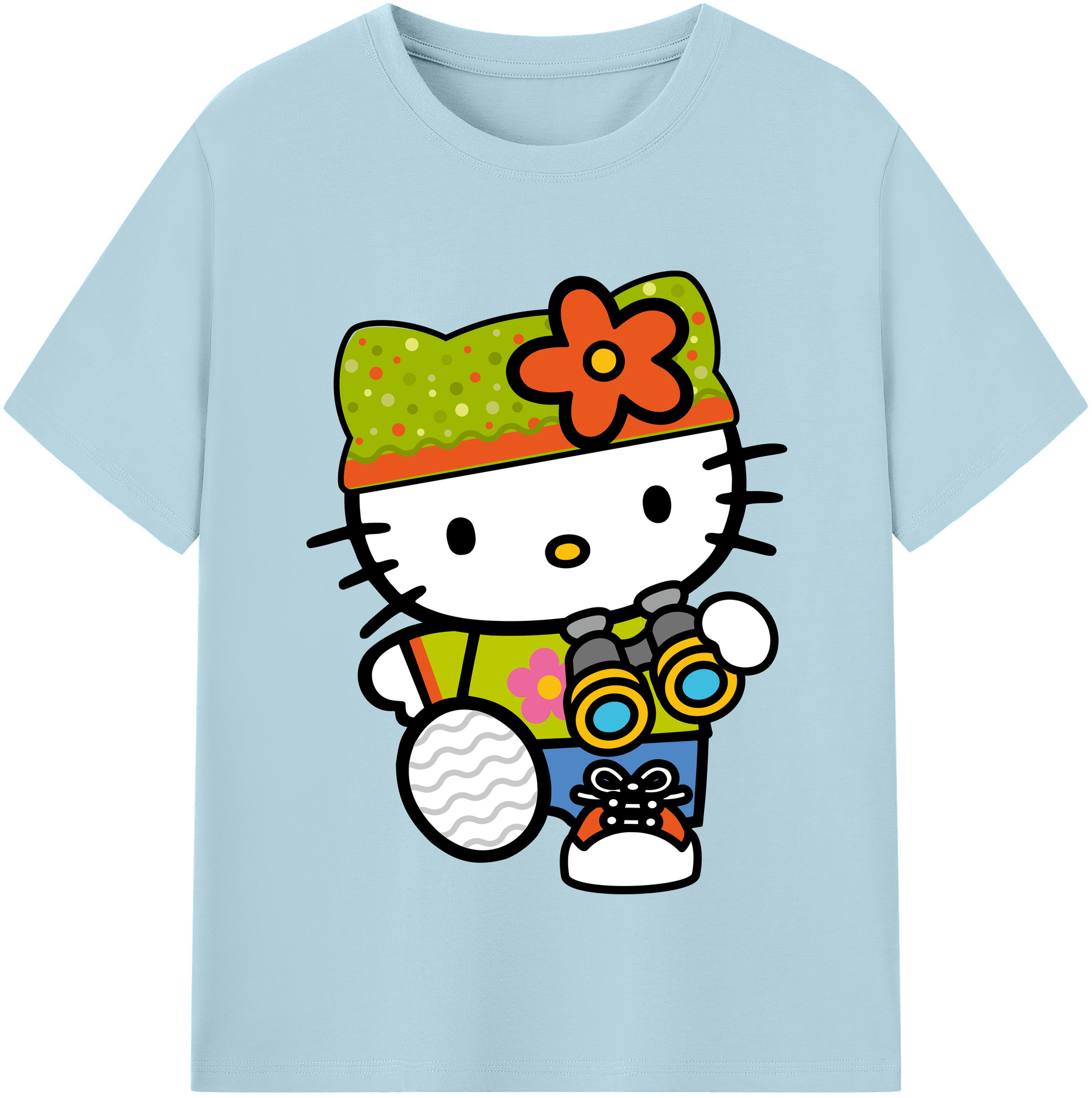 （画像用） Hello Kitty ハローキティ 綿100％半袖Tシャツ（フロントプリント）